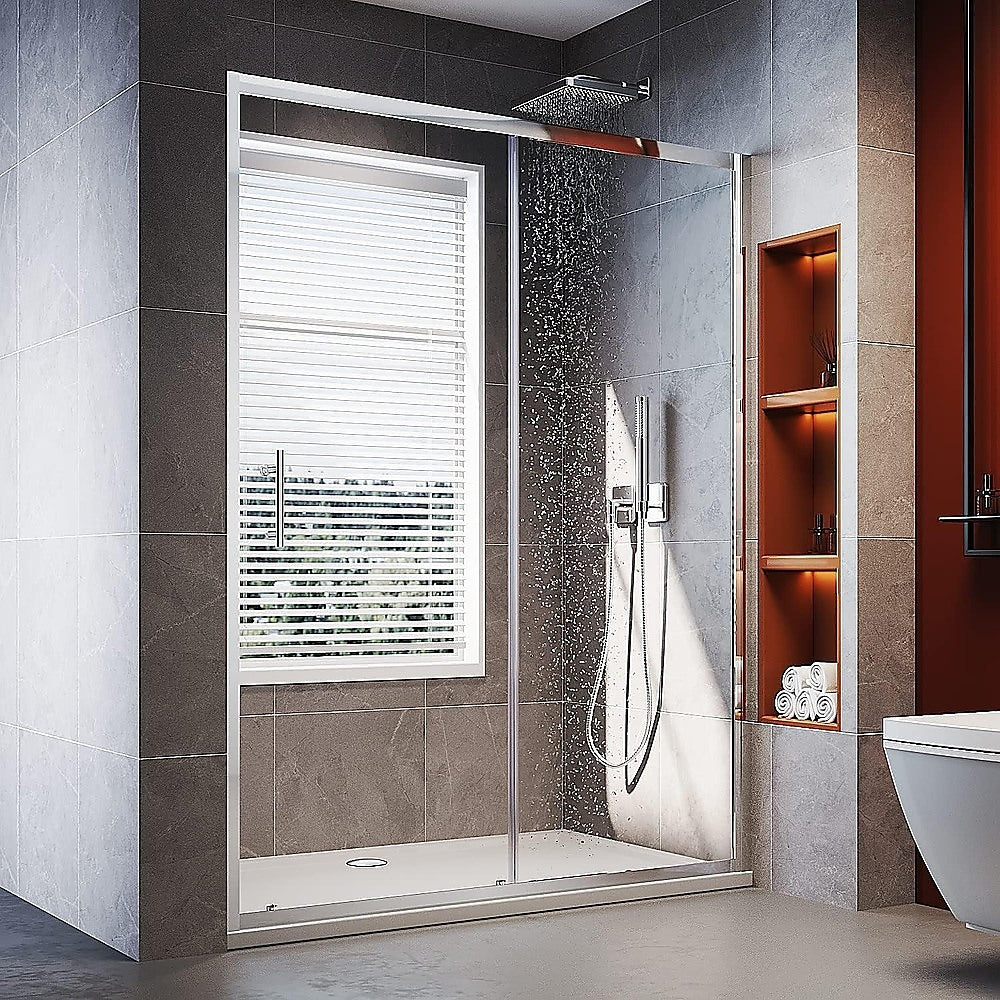 Adjustable Sliding Shower Door Chrome 170-185cm