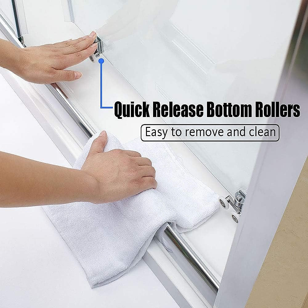 Adjustable Sliding Shower Door Chrome 170-185cm