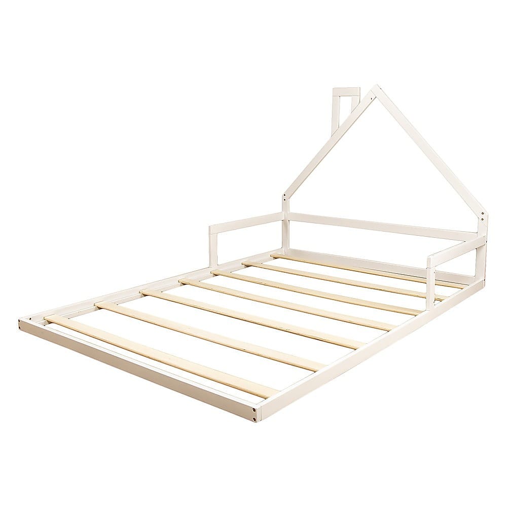 White Pine Wood Bed Frame Double 194x142.5x111.5cm