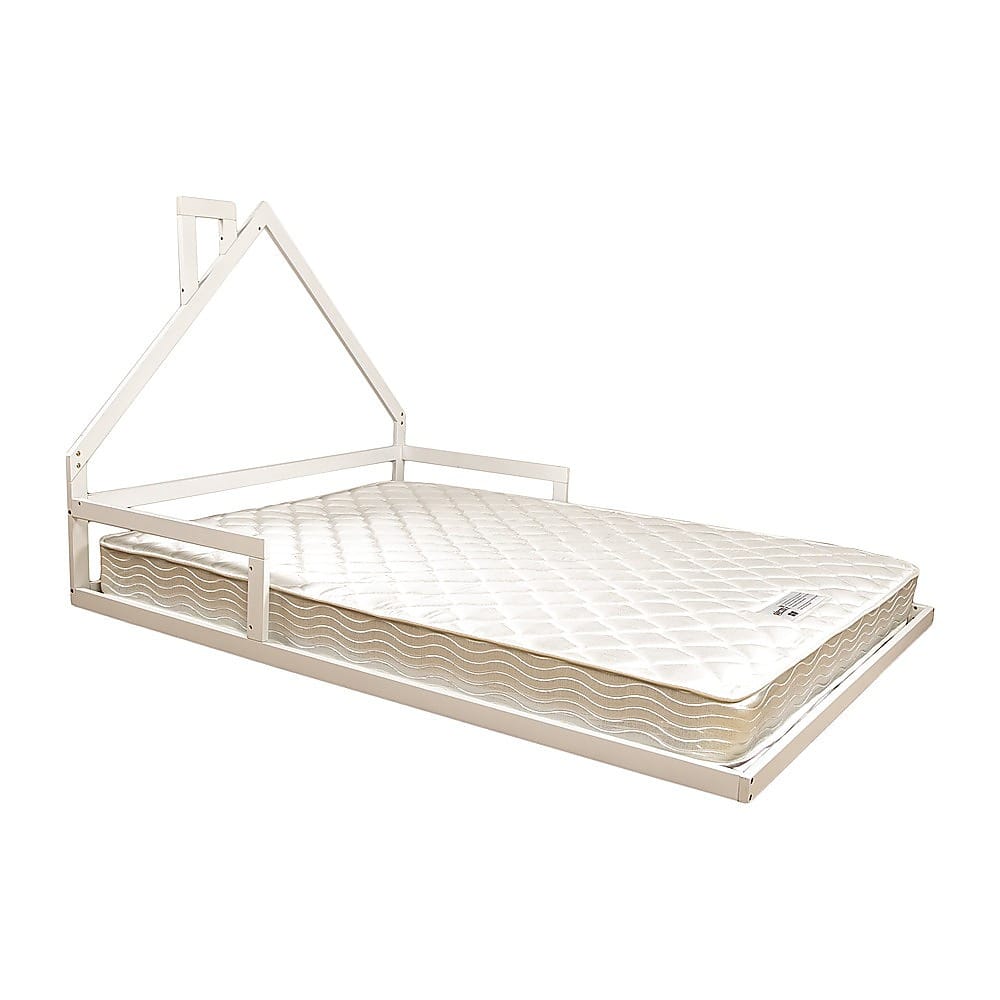 White Pine Wood Bed Frame Double 194x142.5x111.5cm