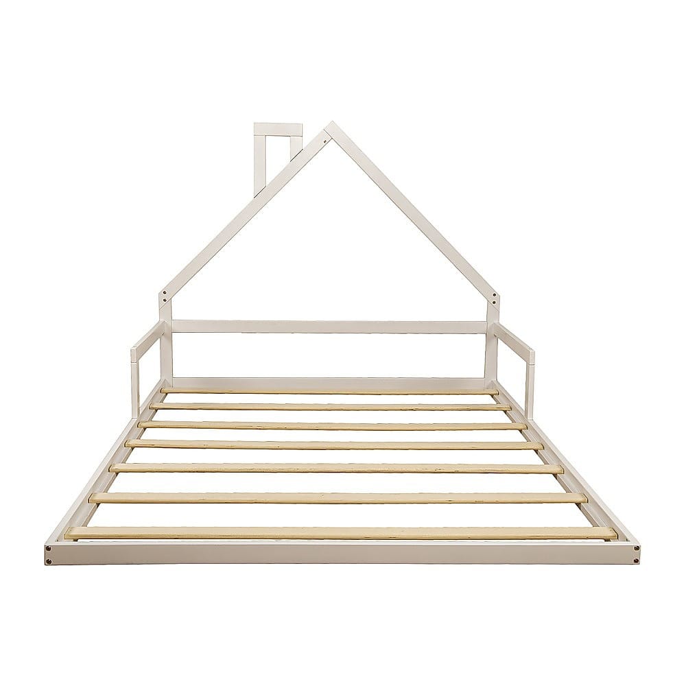 White Pine Wood Bed Frame Double 194x142.5x111.5cm