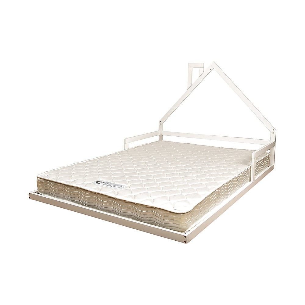 White Pine Wood Bed Frame Double 194x142.5x111.5cm