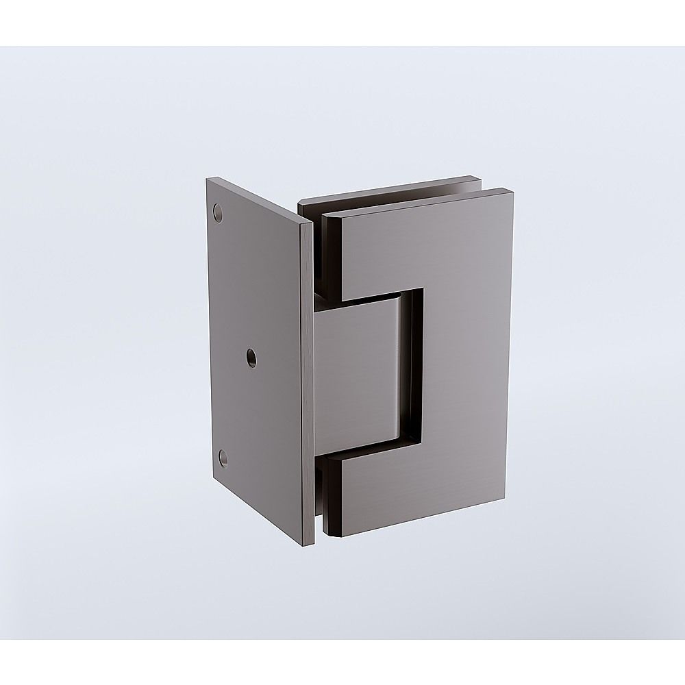 70cm Frameless Swing Bath Panel Brushed Gunmetal Hardware Durable