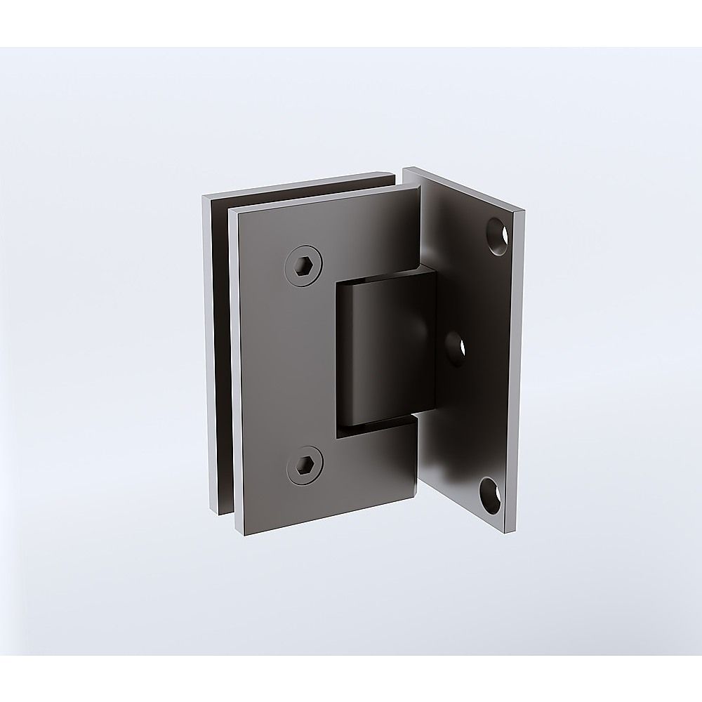 70cm Frameless Swing Bath Panel Brushed Gunmetal Hardware Durable