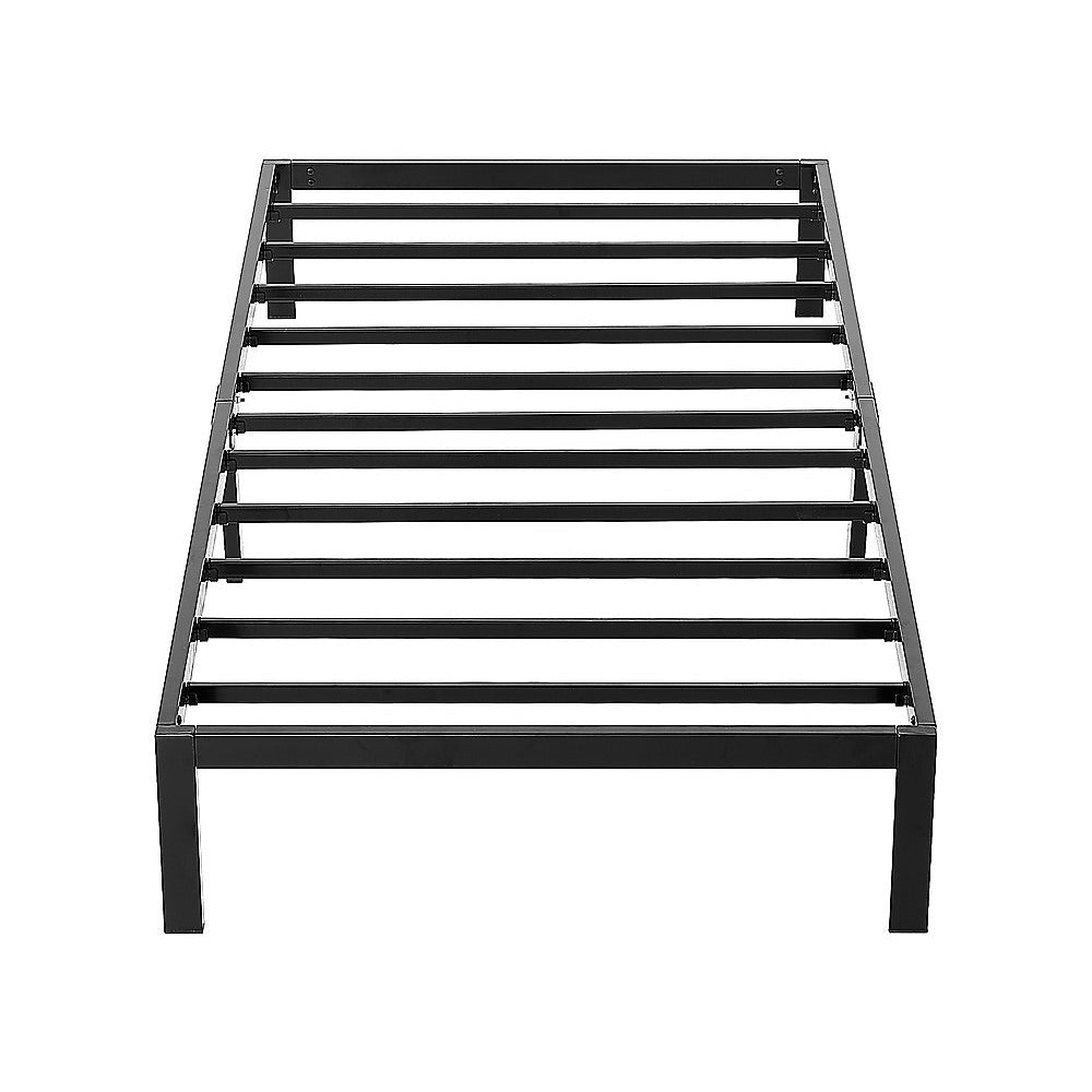 Single Full Metal Bed Frame Base Sturdy Steel Bed Base For
