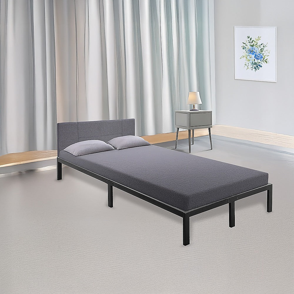 King Single Full Metal Bed Frame Base Sturdy Steel Bed Base, Beds & Bed Frames