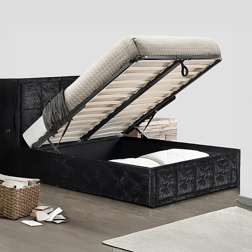 Double Gas Lift Bed Mechanism With Frame Storage Platform & Sofa Bed, Double