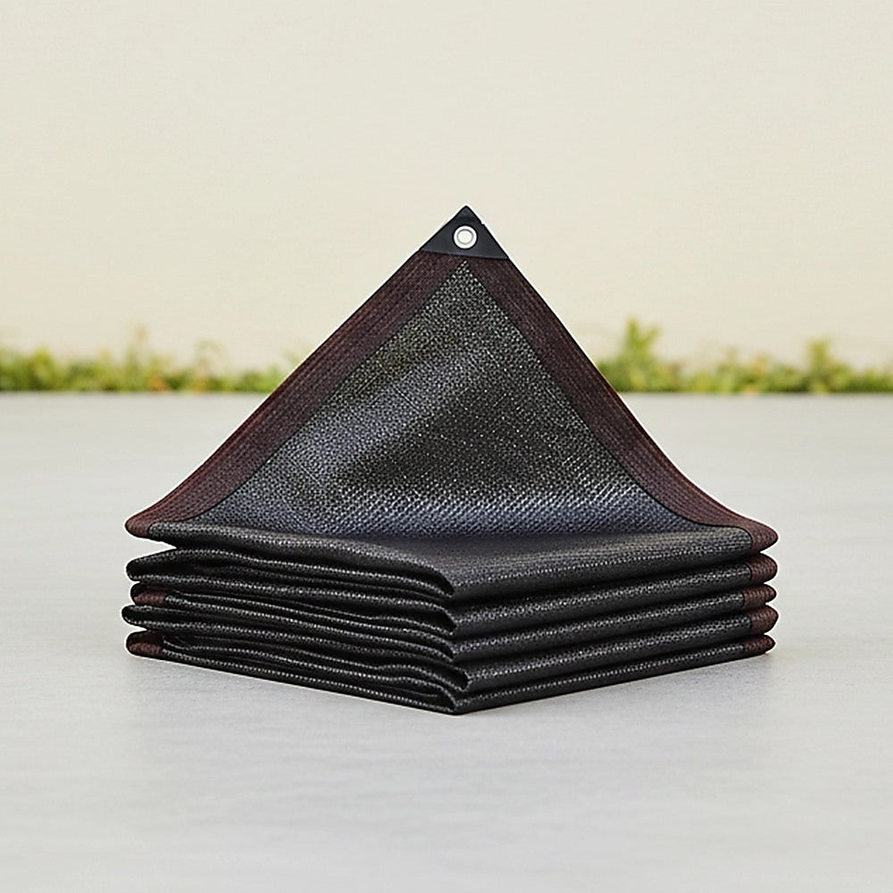 15m x 2m Fence Windscreen Privacy Screen Shade Cover Coffee Fabric Mesh Garden