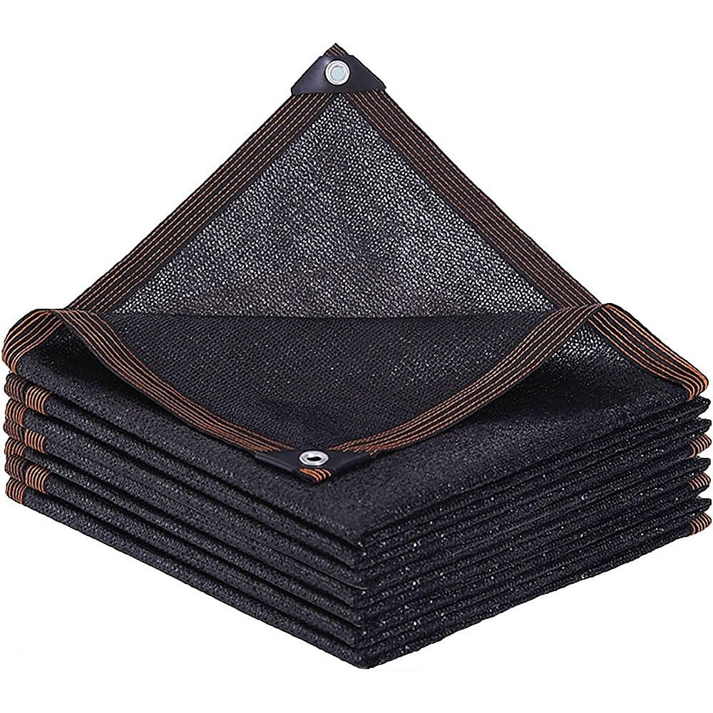 15m x 2m Fence Windscreen Privacy Screen Shade Cover Coffee Fabric Mesh Garden