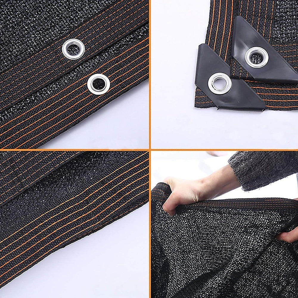 15m x 2m Fence Windscreen Privacy Screen Shade Cover Coffee Fabric Mesh Garden