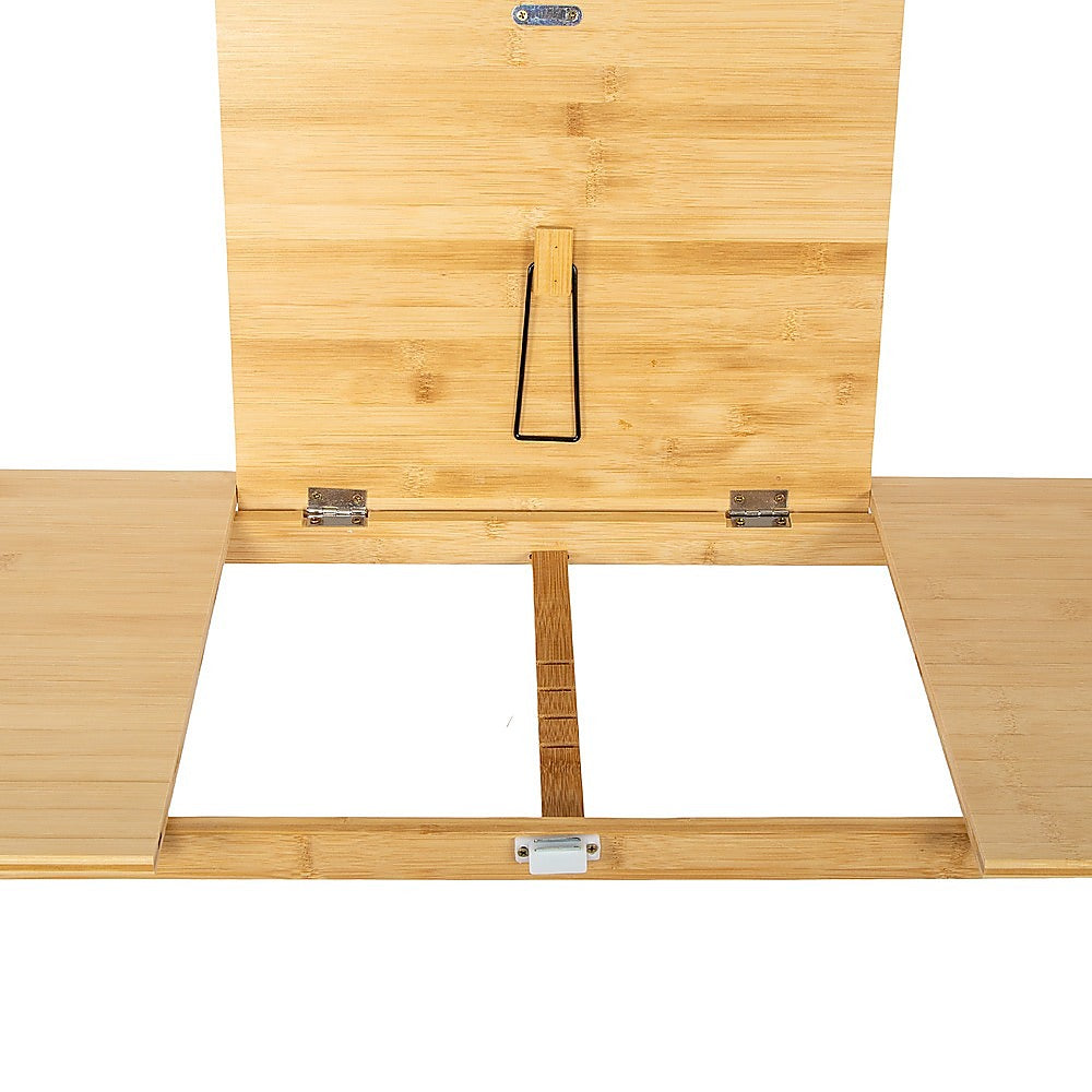Bamboo Folding Laptop Bed Table Adjustable Height