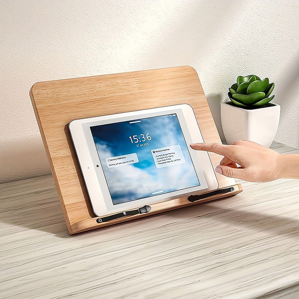 Adjustable Bamboo Reading Stand Multi-Angle Book Holder