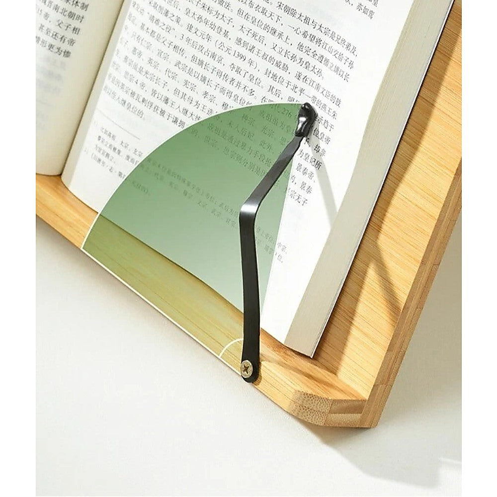Adjustable Bamboo Reading Stand Multi-Angle Book Holder