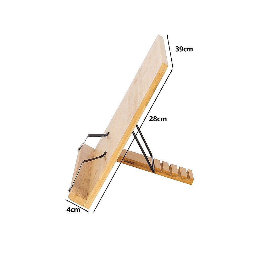 Adjustable Bamboo Reading Stand Multi-Angle Book Holder