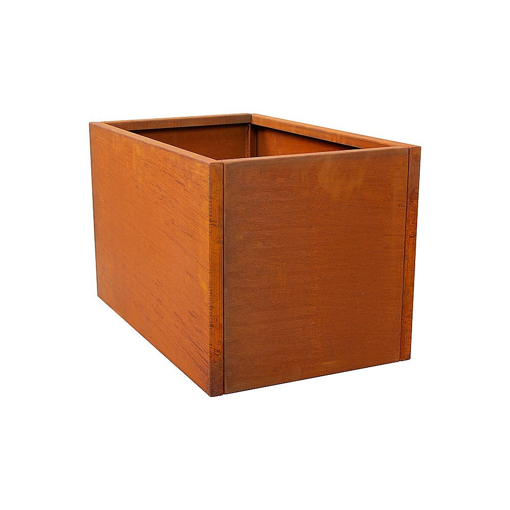 Corten Steel Planter Box 62x40x39cm Outdoor Raised Garden Bed