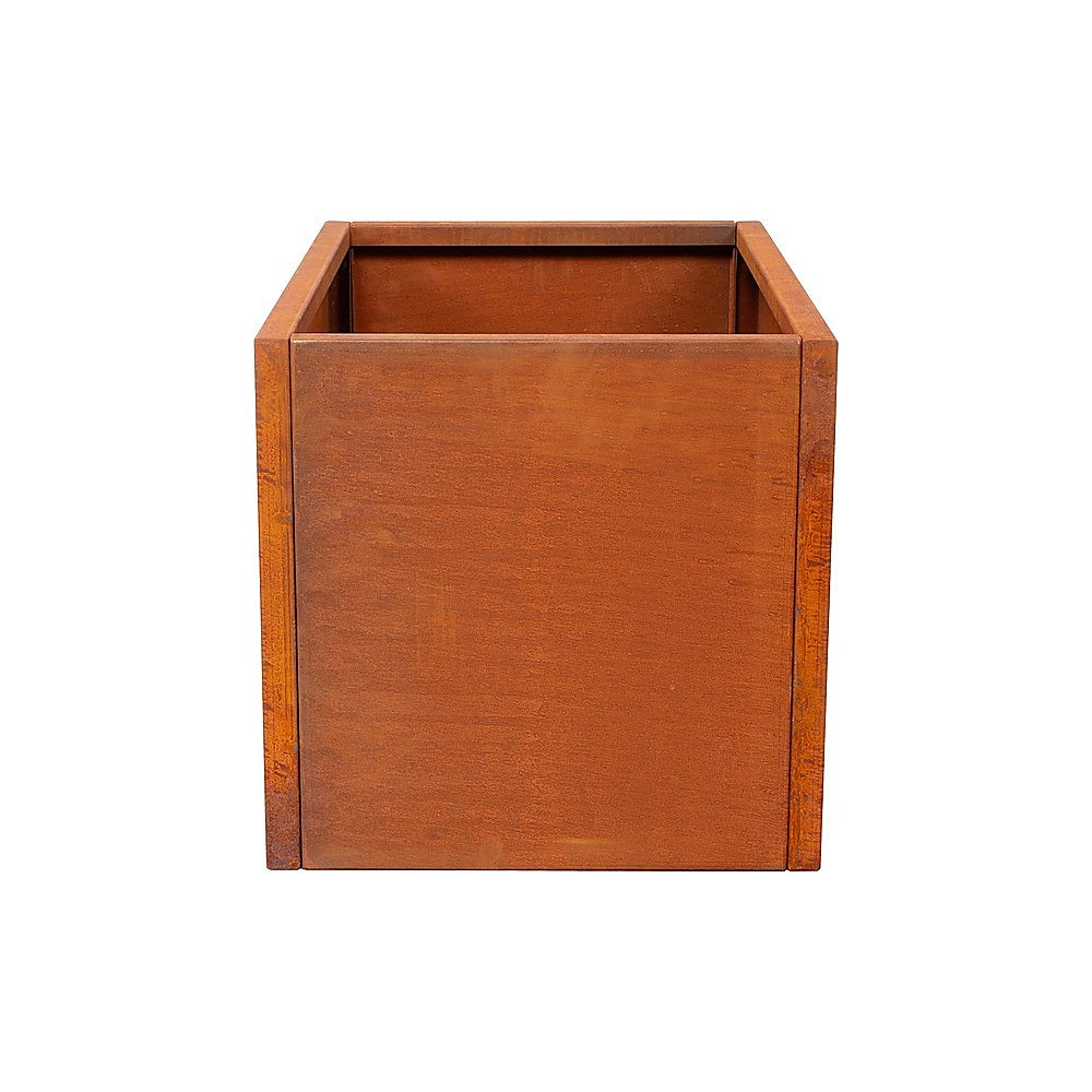 Corten Steel Planter Box 62x40x39cm Outdoor Raised Garden Bed