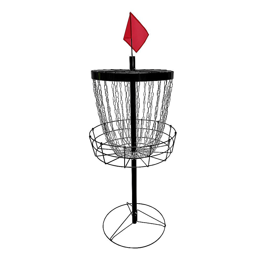 Portable Disc Golf Basket with 24 Chains and 6 Disc Set