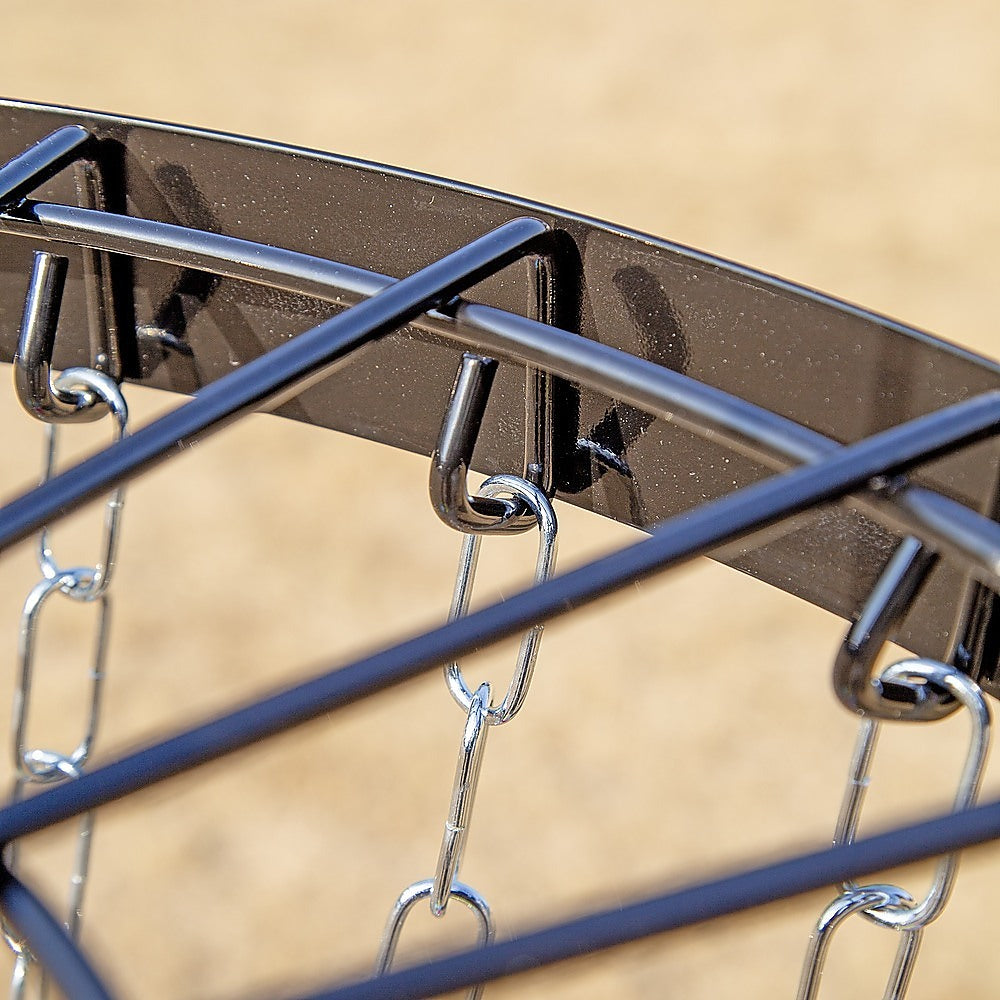 Portable Disc Golf Basket with 24 Chains and 6 Disc Set