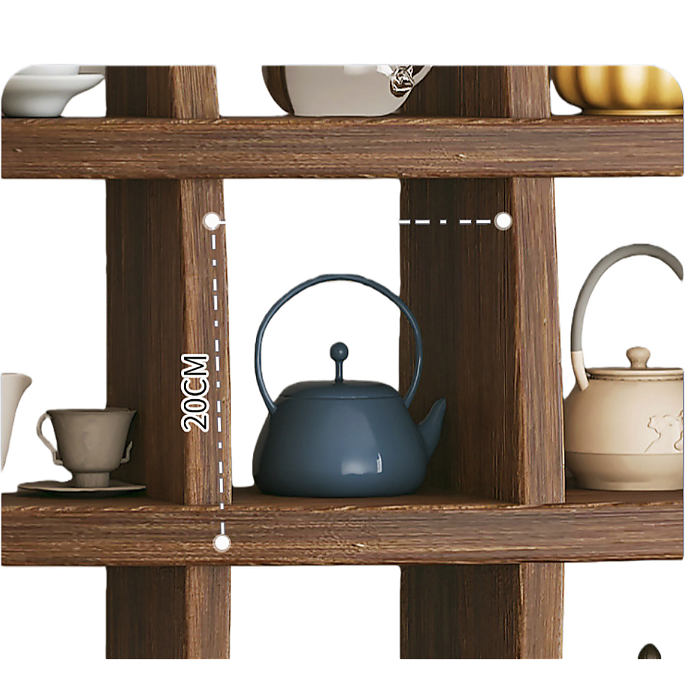 Solid Wood Wall Mounted Display Shelf Antique Chinese Style