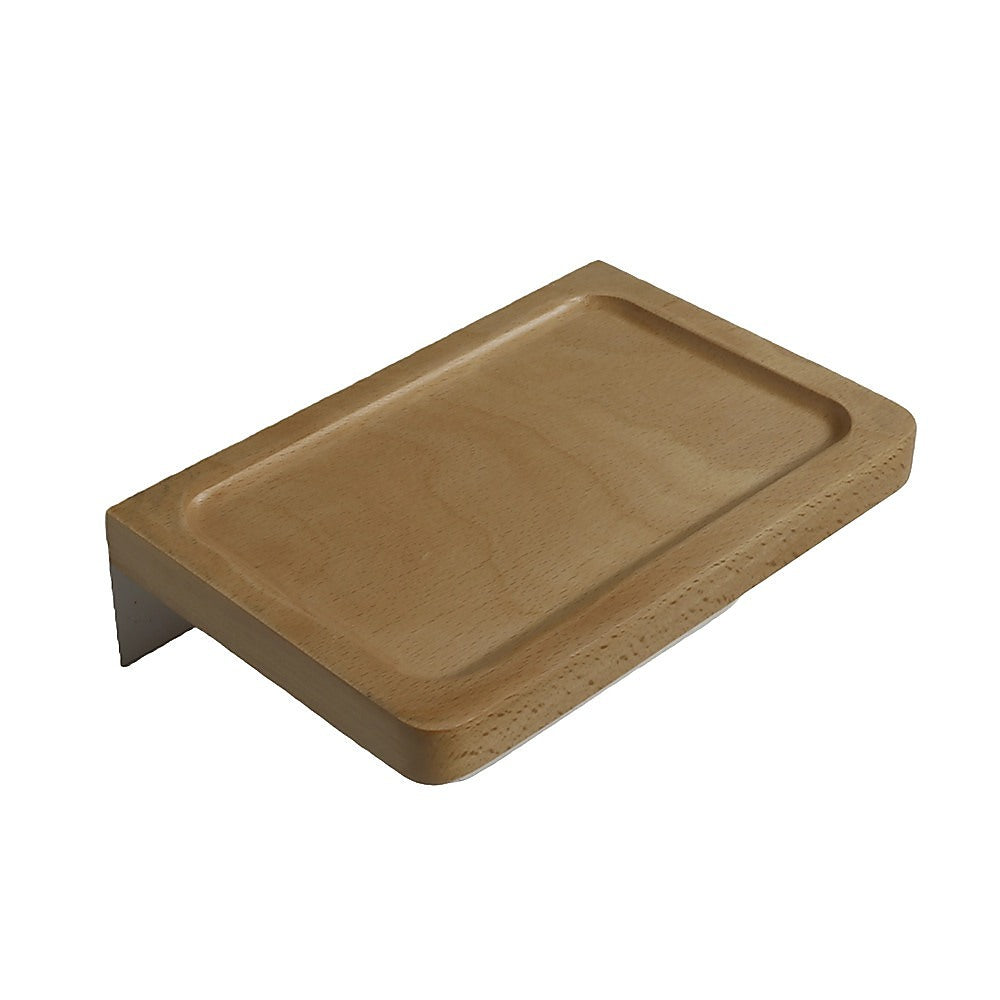 Walnut Toilet Paper Holder with Shelf Wall Mounted Bathroom Storage