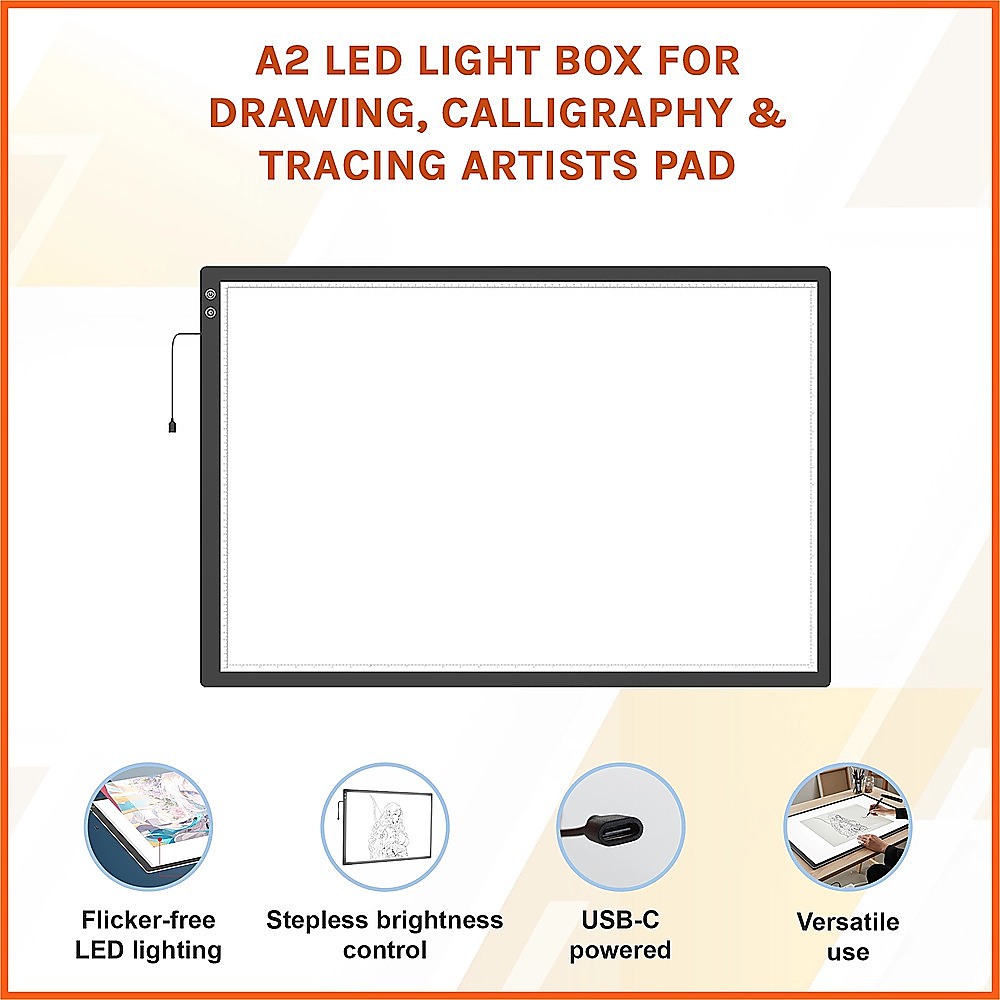 A2 LED Light Box with Adjustable Brightness for Tracing Drawing Art