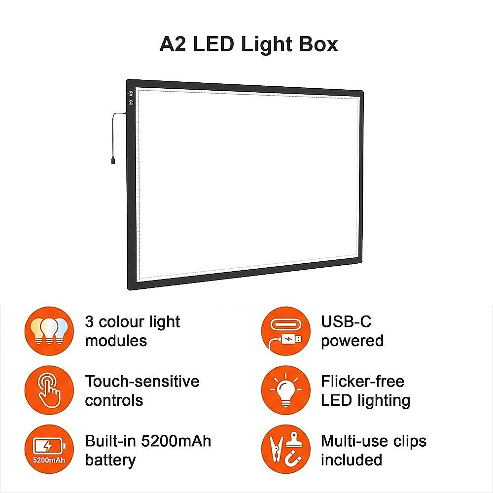 A2 LED Light Box with Adjustable Brightness for Tracing Drawing Art