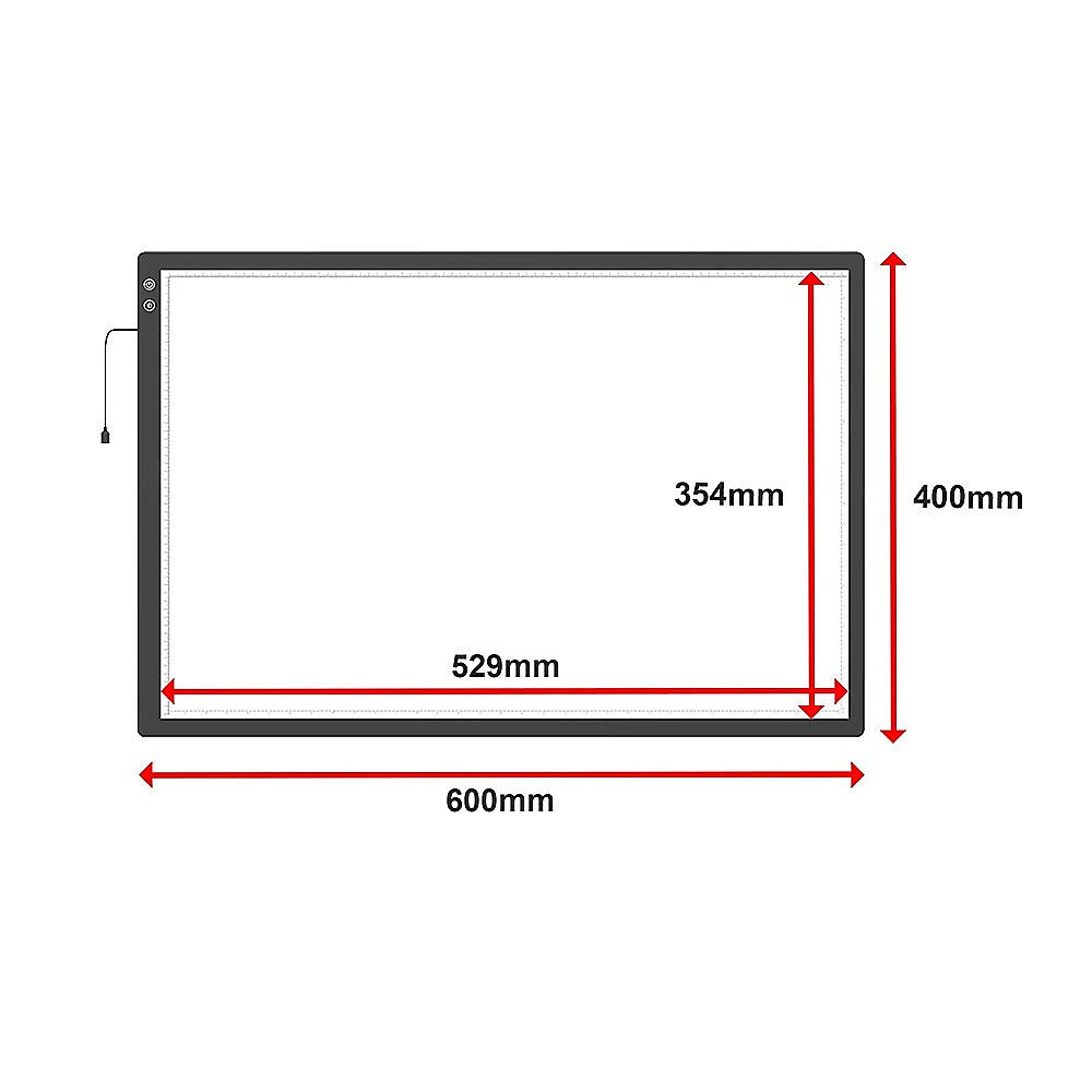 A2 LED Light Box with Adjustable Brightness for Tracing Drawing Art
