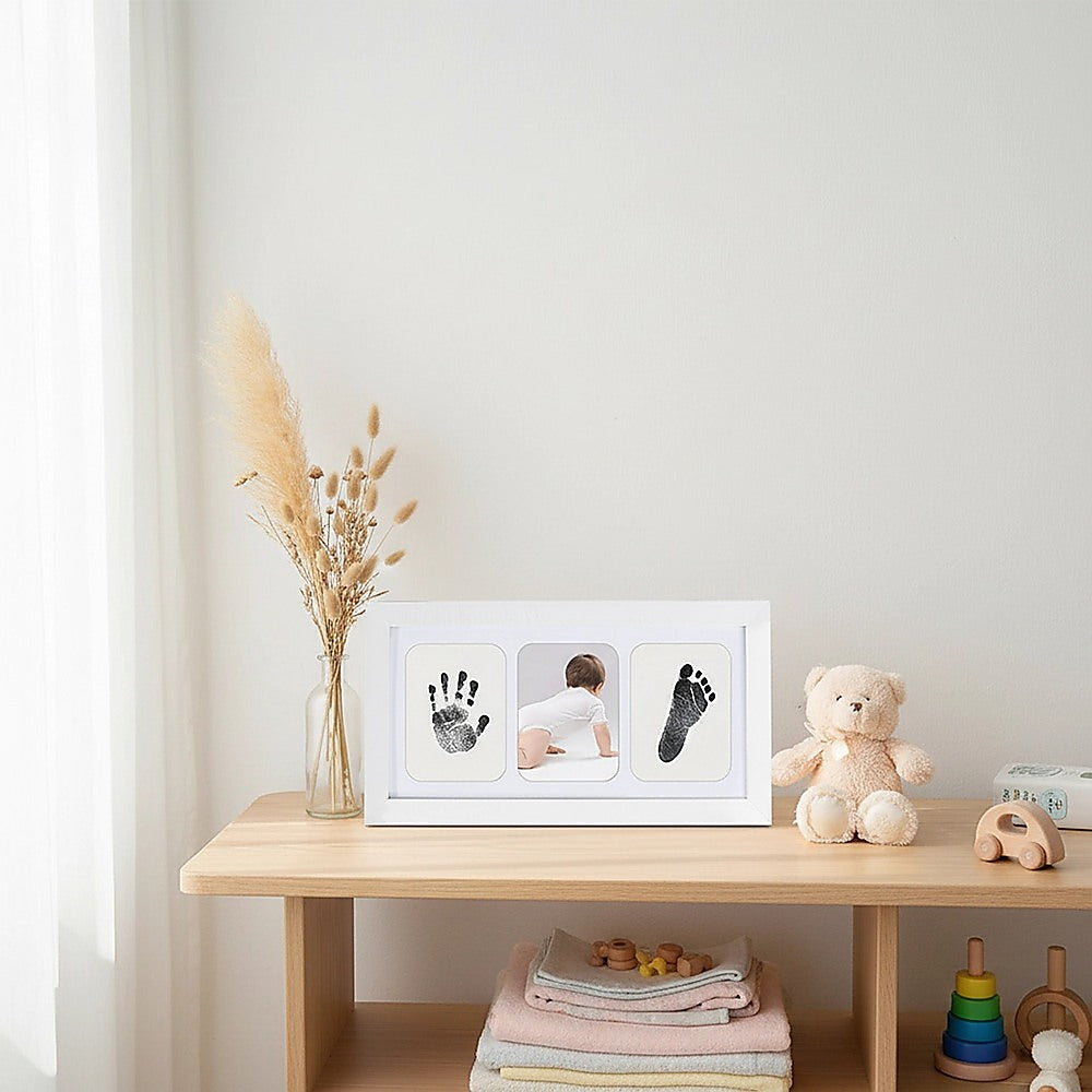 Baby Hand Footprint Keepsake Frame DIY Kit for Newborn Memory
