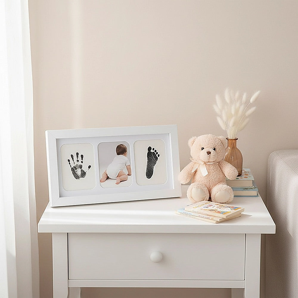 Baby Hand Footprint Keepsake Frame DIY Kit for Newborn Memory