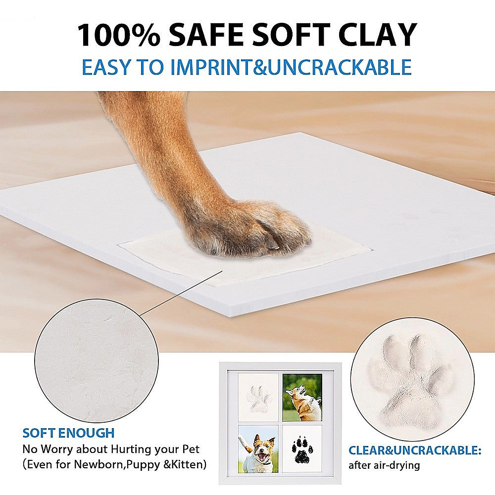 DIY Pet Paw Print Keepsake Frame Kit for Dogs and Cats Memory