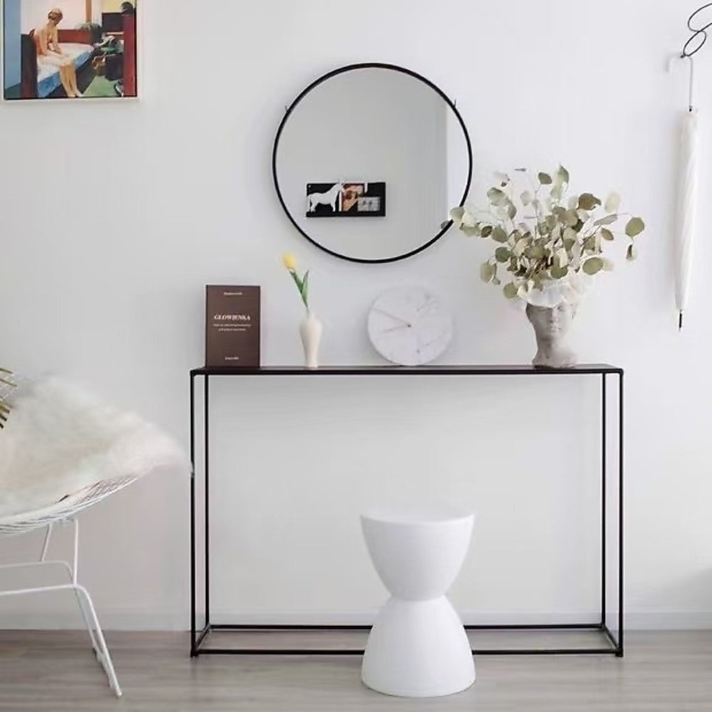 Modern Console Table Entryway Hallway Living Room Storage Black