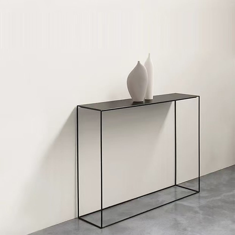 Modern Console Table Entryway Hallway Living Room Storage Black