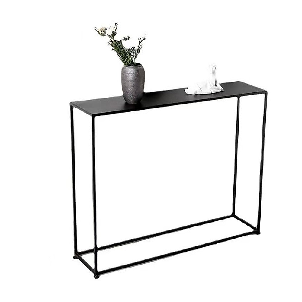 Modern Console Table Entryway Hallway Living Room Storage Black