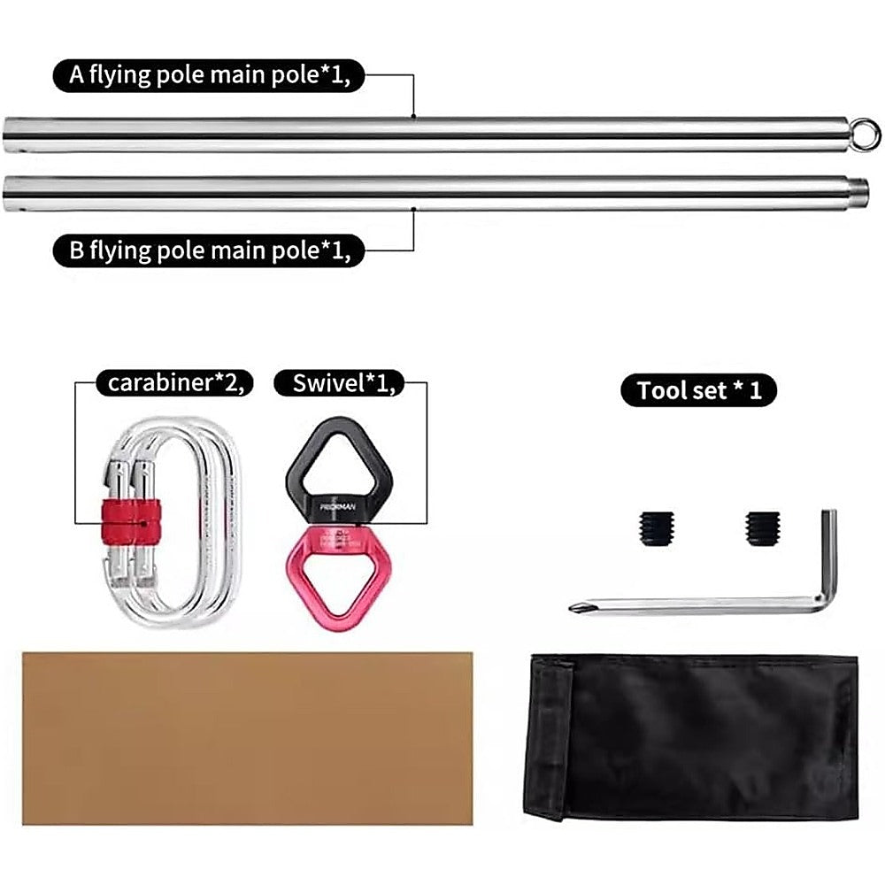 2m Pole Dancing Fitness Pole Home Aerial Dance Training Exercise