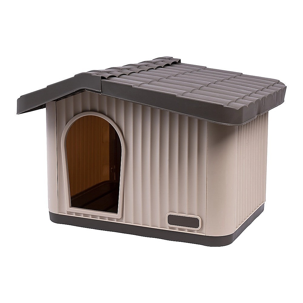 Plastic Dog House Kennel Shelter Indoor Outdoor Weatherproof Small