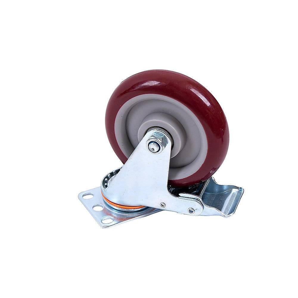 Heavy Duty 5 Inch Locking Swivel Caster Wheels 4 Pack Industrial