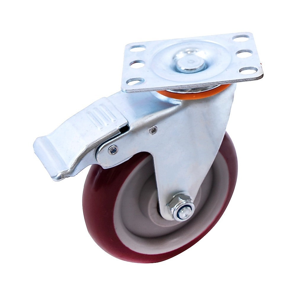 Heavy Duty 5 Inch Locking Swivel Caster Wheels 4 Pack Industrial