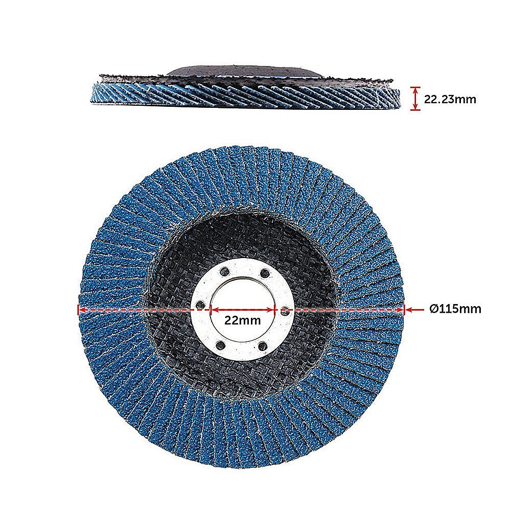40 Pack 4.5in Zirconia Flap Discs Type 29 Angle Grinder Grinding