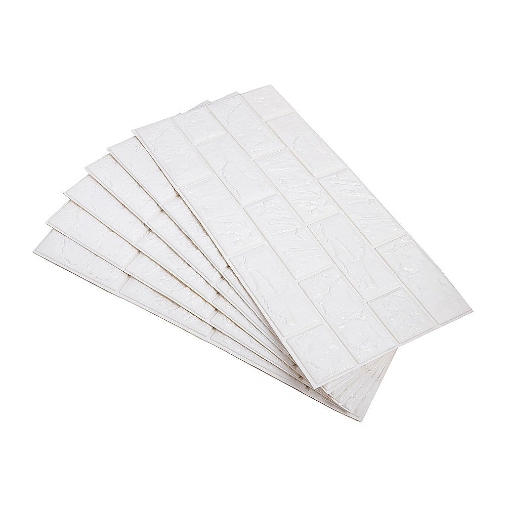 3D Brick Wall Stickers Peel Stick Foam Panels 60x30cm 50 Pack