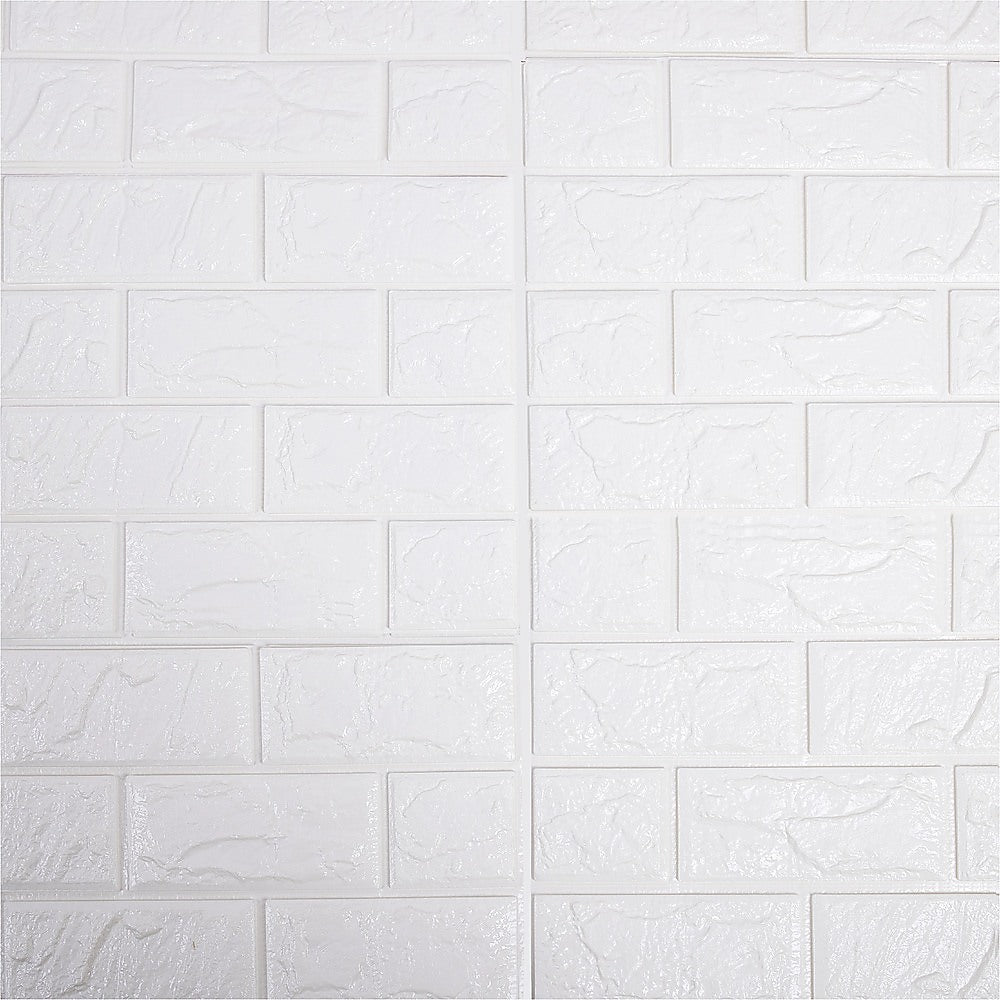3D Brick Wall Stickers Peel Stick Foam Panels 60x30cm 50 Pack