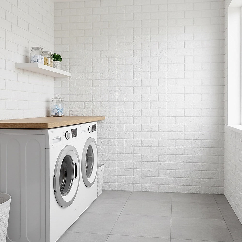 3D Brick Wall Stickers Peel Stick Foam Panels 60x30cm 50 Pack