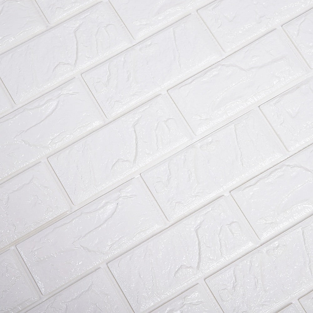 3D Brick Wall Stickers Peel Stick Foam Panels 60x30cm 50 Pack