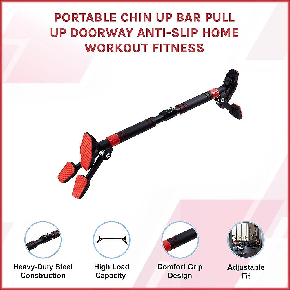 Portable Adjustable Pull Up Bar Doorway Chin Up Home Gym Fitness