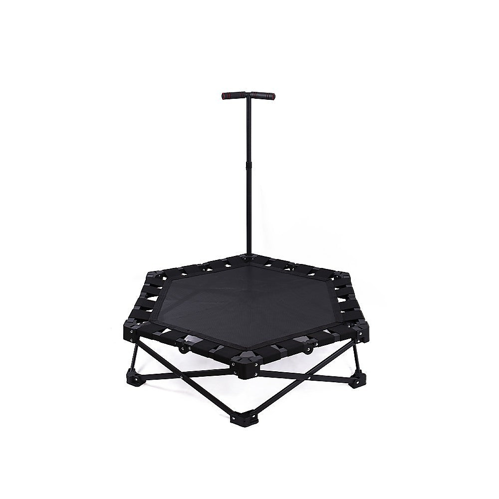 Foldable Fitness Trampoline with Handle Adjustable Home Rebounder
