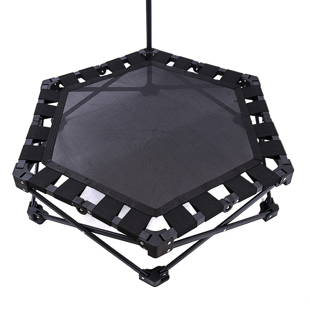 Foldable Fitness Trampoline with Handle Adjustable Home Rebounder