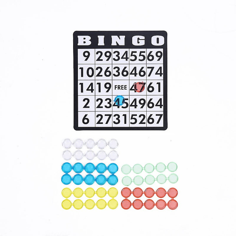 Bingo Game Set with Cage Balls Cards and Chips Family Fun