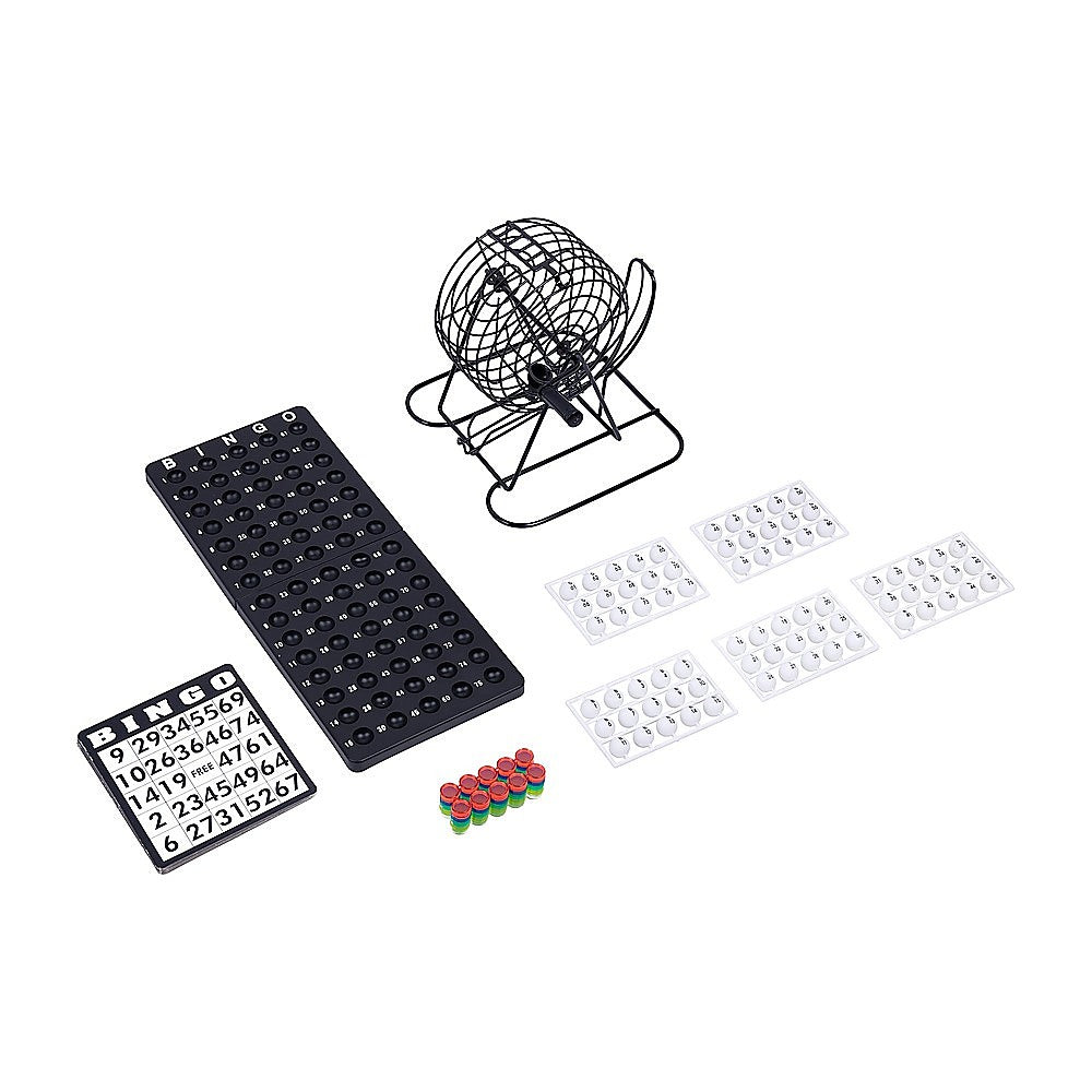Bingo Game Set with Cage Balls Cards and Chips for Family Fun