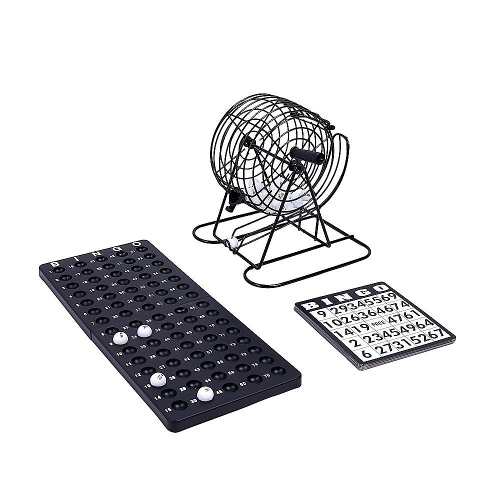 Bingo Game Set with Cage Balls Cards and Chips for Family Fun