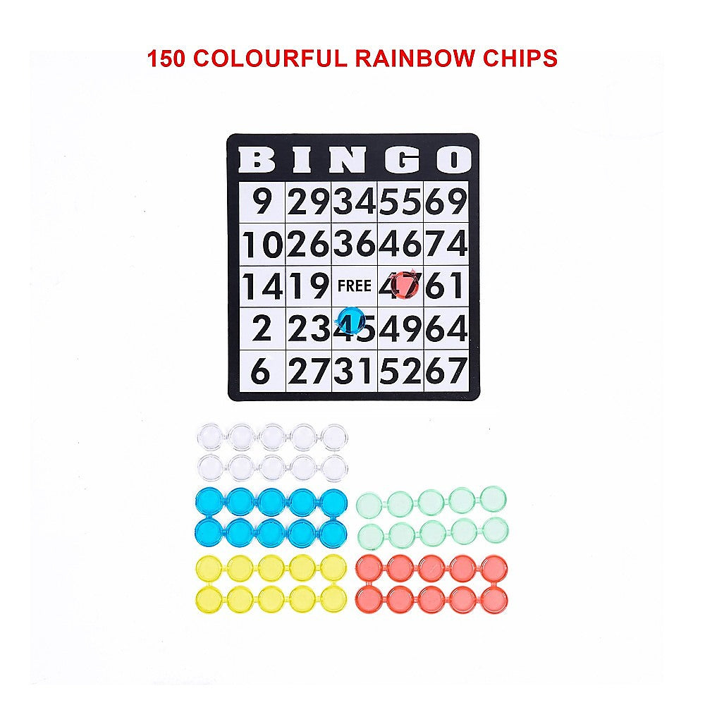 Bingo Game Set with Cage Balls Cards and Chips for Family Fun