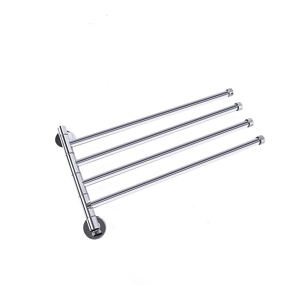 Swivel Wall Mounted Towel Rail Chrome Stainless Steel Bathroom Rack